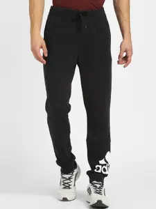 ADIDAS Men Black Solid Cotton Sustainable Joggers