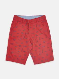 Pantaloons Junior Boys Brown Printed Shorts