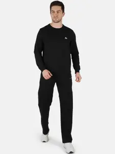 Monte Carlo Men Black Solid Track Suit