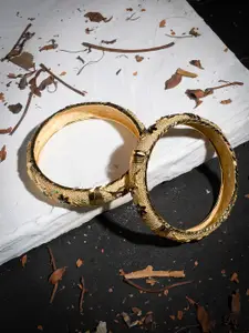Silvermerc Designs Set of 2 Gold-Plated  Bangles