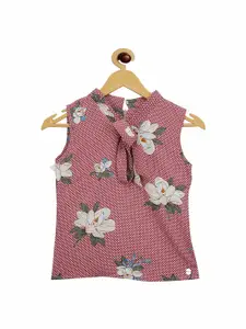 Tiny Girl Pink & White Floral Print Top