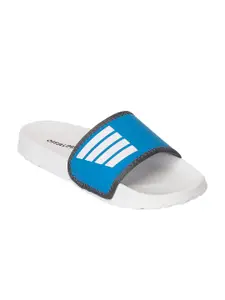 OFF LIMITS Women Blue & White Striped Slip-On Flip Flops