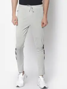 American-Elm Men Grey Solid Slim-Fit Track Pants