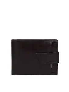 HORRA Men Brown PU Leather Two Fold Wallet