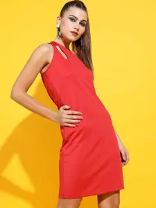 Tokyo Talkies Women Gorgeous Red Solid Dress