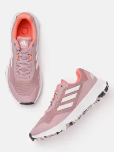 ADIDAS Women Purple & Pink Woven Design Trace 60 Sustainable Running Shoes