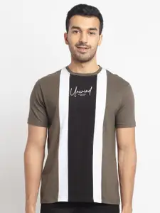 Status Quo Men Black Striped T-shirt