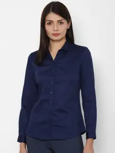 Allen Solly Woman Women Navy Blue Casual Shirt