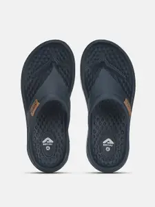 Adda Women Navy Blue Rubber Thong Flip-Flops