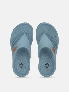 Adda Women Blue Rubber Thong Flip-Flops
