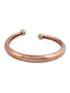 EL REGALO Men Brass Antique Copper-Plated Kada Bracelet
