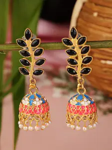 Shining Diva Multicoloured Contemporary Jhumkas Earrings