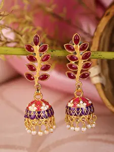 Shining Diva Multicoloured Contemporary Jhumkas Earrings