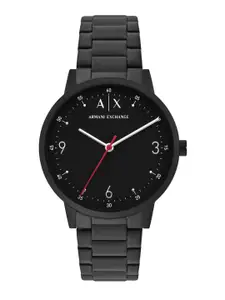 Armani Exchange Men Black Dial & Stainless Steel Straps Analogue Watch AX2738