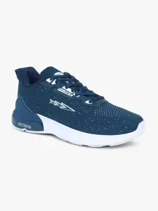 Columbus Men Blue & White Mesh Non-Marking Lace-Up Running Shoes