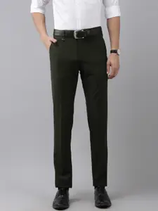 Van Heusen Men Black Slim Fit Trousers