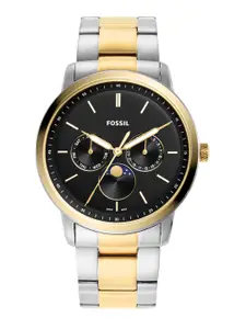 Fossil Men Black Dial & Multicoloured Stainless Steel Analogue Watch FS5906