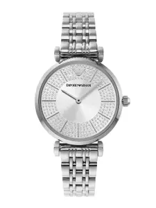 Emporio Armani Women Silver-Toned Stainless Steel Analogue Watch AR11445