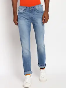 Lee Men Blue Tapered Fit Heavy Fade Stretchable Cotton Jeans