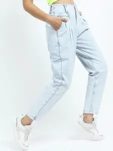 Tokyo Talkies Women Blue Mom Fit High-Rise Jeans