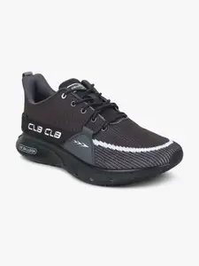 Columbus Men Grey & Black Running Shoes