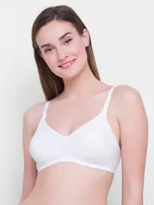 Candyskin White Non Padded Non-Wired Solid Cotton Bra
