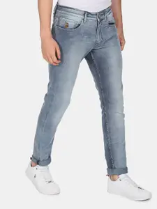 U.S. Polo Assn. Denim Co. Men Blue Slim Fit Mildly Distressed Heavy Fade Jeans
