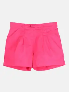 Beebay Girls Fuchsia Pink Cotton Shorts