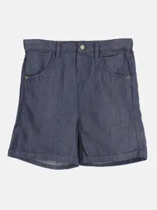 Beebay Boys Blue Wash Cotton Bermuda Denim Shorts