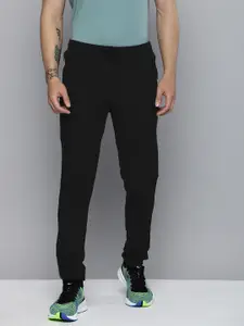 one8 x PUMA Men Black Brand Logo Printed Slim Fit Regular Track Pants