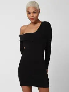 FOREVER 21 Black Off-Shoulder Bodycon Dress