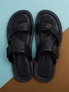 Big Fox Men Blue Solid Comfort Sandals