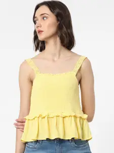 ONLY Women Yellow Viscose Top