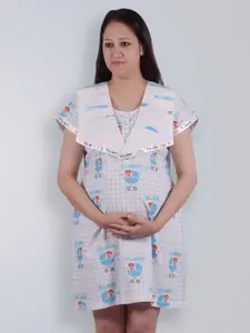 Little Musketeer Blue Striped Maternity A-Line Dress