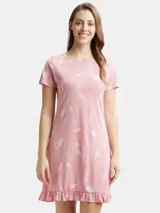 Jockey Pink Printed Nightdress