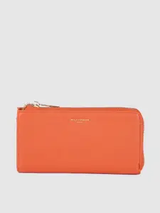 Accessorize Women Orange Zip Around Wallet