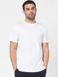 SELECTED Men White Organic Cotton T-shirt