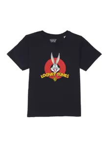 Looney Tunes by Wear Your Mind Boys Navy Blue & Red Looney Tunes Printed T-shirt