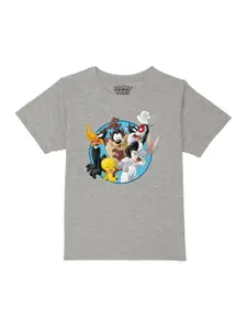 Looney Tunes by Wear Your Mind Boys Grey & Blue Looney Tunes Printed T-shirt