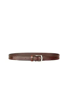 THE CLOWNFISH Men Brown Genuine Leather Belt