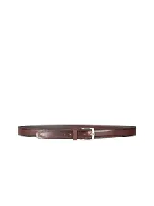 THE CLOWNFISH Men Brown Solid Leather Belt