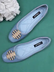Sherrif Shoes Women Blue Ballerina Flats