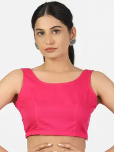 Llajja Magenta Pure Cotton Saree Blouse