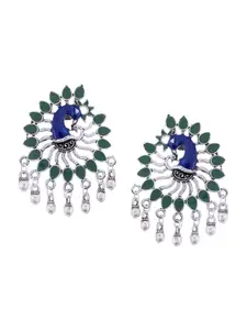 Silvermerc Designs Silver-Toned Contemporary Drop Earrings