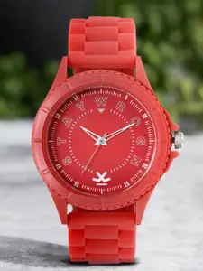 WROGN Men Red Printed Dial & Straps Trend Savy Analogue Watch WRG00047H