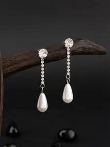 E2O Silver-Plated Contemporary Drop Earrings