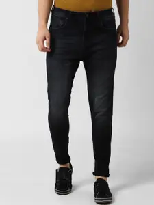 Peter England Casuals Men Black Slim Fit Heavy Fade Jeans