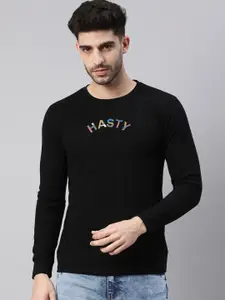 Maniac Men Black Slim Fit T-shirt