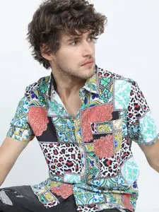 HIGHLANDER Men Multicoloured Slim Fit Printed Casual Shirt
