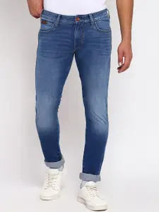 Wrangler Men Blue Vegas Skinny Fit Light Fade Stretchable Jeans